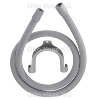 HAAS Ablauf-Wellschlauch, Kunststoff, grau, für Wasch- und Spülmaschine