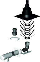 Almeva Luft-Abgassystem Grundpaket 5F LIL, flex, raumluftunabhängig, PPH/Stahl weiß