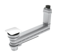 Kaldewei Ab-/Überlaufventil CLOU 3901, eckiger Deckel, emailliert