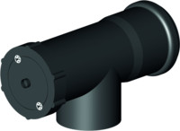 Almeva Umlenk-T-Stück STARR, mit Revisionsdeckel, PP