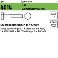 ISO 4014 8.8 galvanisch verzinkt Sechskantschrauben mit Schaft