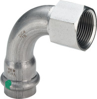 Viega Bogen Sanpress Inox 2314.5, 90°, Stahl nichtrostend, SC-Contur