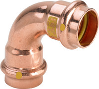 Viega Bogen Profipress G 2616, 90°, Kupfer, SC-Contur