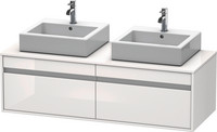 Duravit Waschtisch-Unterschrank Ketho, 140 x 55 x 42,6 cm, für Aufsatzbecken, 2 Auszüge