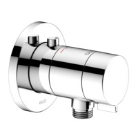 KEUCO Fertigmontageset IXMO SOLO, UP-Brause-Thermostat, mit Schlauchanschluss, Rosette rund