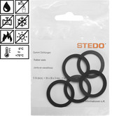 STEDO Gummi-Dichtungsset, für Ablaufverschraubungen