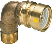 Viega Übergangsbogen Geopress G 9614G, 90°, Rotguss, mit SC-Contur