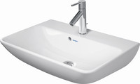 Duravit Waschtisch-Compact Me by Starck, 60 x 40 cm, mit Überlauf, Hahnlochbank