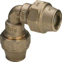 Viega Winkelkupplung Maxiplex 9027, 90°, Rotguss, mit Verschraubung