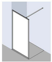 FORMAT Walk In Duschabtrennung, ESG klar Clean, schwarz soft