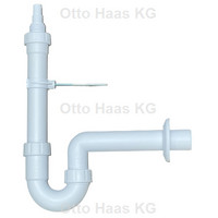 HAAS Gerätesiphon, 1 Kombi-Geräteanschluss 3/4", 1" und G 1", Polypropylen, weiß