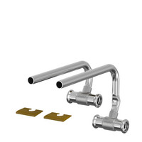 Flamco Sockelleistenanschluss, mit Pressanschluss, Messing vernickelt