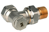 Resideo Rücklaufverschraubung Verafix-Mess-II, Eck, matt vernickelt, zum Messen der Durchflussmenge