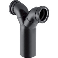 Geberit Doppelanschlussbogen PE, 90°, PE-HD, für Wand-WC