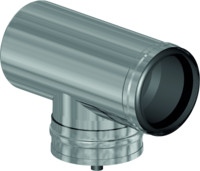 Almeva Ablauf-T-Stück LIB, PPH/Edelstahl glänzend