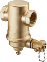 Oventrop Schlammabscheider, PN 16, horizontal, mit Magnetitabscheider, Messing