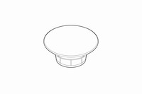 Alape Ventilkappe, rund, Kunststoff verchromt, mit Grundkörper