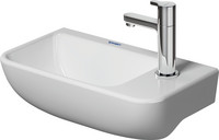 Duravit Waschtisch Me by Starck, 40 x 22 cm, Hahnloch rechts, ohne Überlauf, mit Hahnlochbank