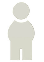 HEWI Symbol Mann 801, 72 x 153 x 3 mm, selbstklebend