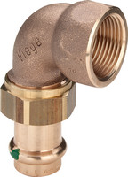 Viega Winkelverschraubung Sanpress 2255, 90°, Rotguss, flachdichtend, SC-Contur