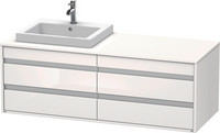 Duravit Waschtisch-Unterschrank Ketho, 140 x 55 x 49,6 cm, für Einbauwaschtisch, 4 Schubkästen