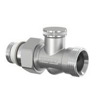 Flamco Rücklaufverschraubung Typ N, Messing vernickelt, mit Entleerung