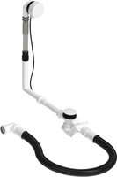 Duravit Ab- und Überlaufgarnitur Quadroval, Ø 5,2 cm, mit Wanneneinlauf