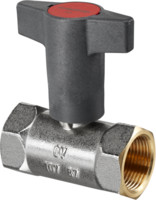 Oventrop Hochtemperatur-Kugelhahn Optibal, PN 16, beidseitig IG, Messing vernickelt