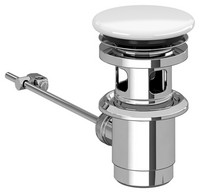 V&B Ventil, verchromt, verschließbar, Ventilabdeckung Keramik