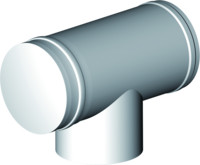 Almeva Umlenk-T-Stück LIL, mit Deckel, weiß beschichtet