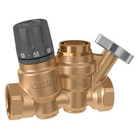 Caleffi Zirkulationsventil 116, für Brauchwarmwasseranlagen, mit Thermometer