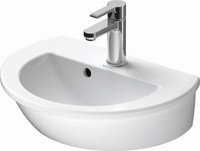 Duravit Handwaschbecken Darling New, 47 x 34,5 cm, mit Hahnloch, Überlauf, Hahnlochbank