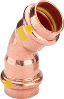 Viega Bogen Profipress G 2626, 45°, Kupfer, SC-Contur