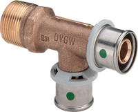 Viega T-Stück Sanfix-P 2126.4, mit SC-Contur, Rotguss