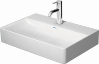 Duravit Möbel-Waschtisch Compact, DuraSquare geschliffen, 60 x 40 cm, ohne Überlauf, mit Hahnlochbank