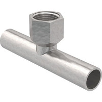 Geberit T-Stück Mapress C-Stahl, mit Innengewinde und Einschubenden, verzinkt