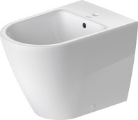 Duravit Stand-Bidet D-Neo, 37 x 58 cm, mit Hahnloch, Überlauf, Hahnlochbank