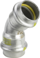 Viega Bogen Sanpress Inox G 0226, 45°, Stahl nichtrostend, SC-Contur