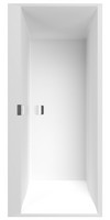 V&B Rechteck-Badewanne Squaro Edge 12 Duo, Ablauf mittig, Quaryl