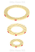 HAAS Gas-Flanschdichtung OHA-Press, gelb, PN10, DIN30653