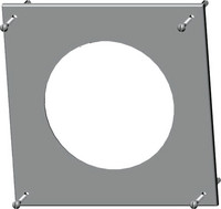 Wolf Rosette, eckig, weiß