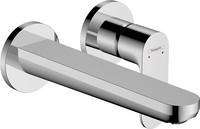 hansgrohe Fertigmontageset Rebris S, UP-Einhebelmischer, für Wandmontage, mit Auslauf 200 mm