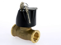 Bender Durchgangsventil 1325, Oberteil abschließbar, ohne Entleerung, CR-Messing