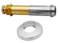 Deltamess Mantelrohr, mit 2-tlg. Wandabdeckrosette, verchromt