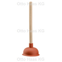 HAAS TPE-Ausgussreiniger, flexibel, mit Holzstiel 35 cm lang