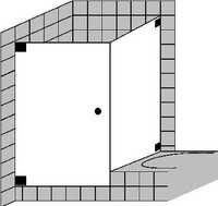 FORMAT Design 3.0 Ganzglas-Pendeltür mit Seitenwand, HSP rahmenlos, Kristallglas hell, an Badewanne
