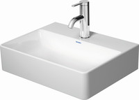 Duravit Handwaschbecken geschliffen DuraSquare, 45 x 35 cm, ohne Überlauf, mit Hahnlochbank