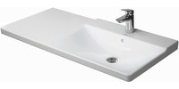 Duravit Möbelwaschtisch P3 Comforts, Becken rechts, ohne Hahnloch, mit Überlauf