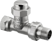 Oventrop Heizkörper-Verschraubung Combi LR, Durchgangsform, Messing vernickelt