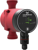 Grundfos Hocheffizienz-Umwälzpumpe Alpha1, PN 10, 230 V, Edelstahl